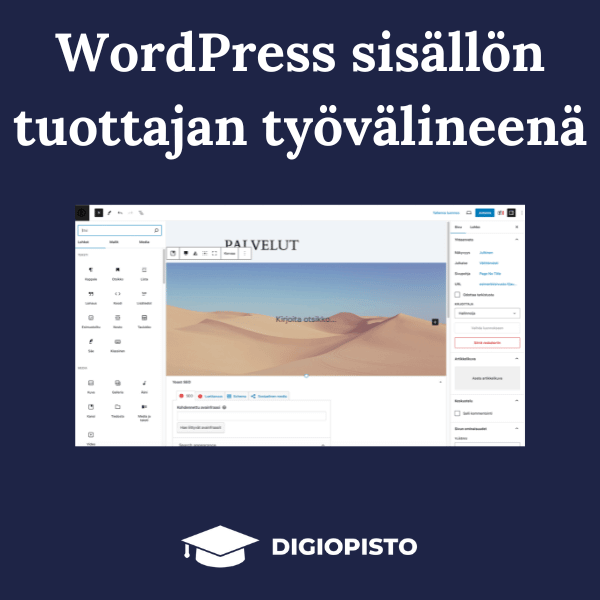 WordPress sisällöntuottajan työvälineenä verkkokoulutus