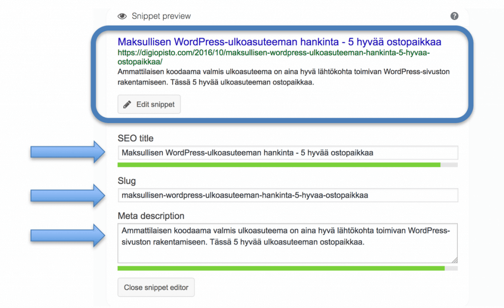 Hakutulosten optimointi