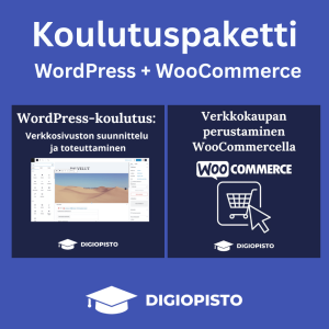 WooCommerce-verkkokaupan perustaminen -koulutuspaketti