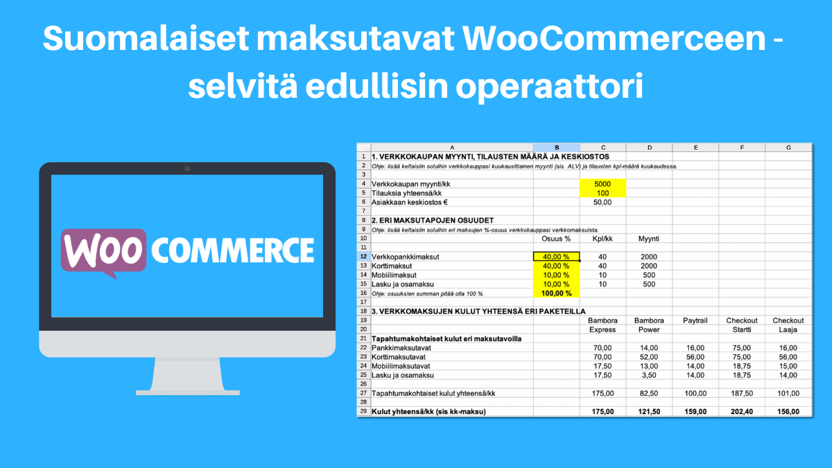 Suomalaiset maksutavat WooCommerceen osa 2 – maksuoperaattorin valinta