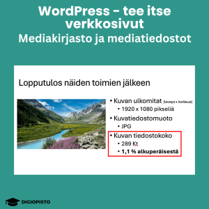 Wordpress-koulutuksen oppitjakso 7 - mediakirjasto ja mediatiedostot