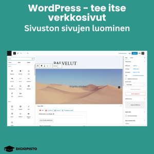WordPress-koulutuksen oppijakso 8 - sivuston sivujen luominen