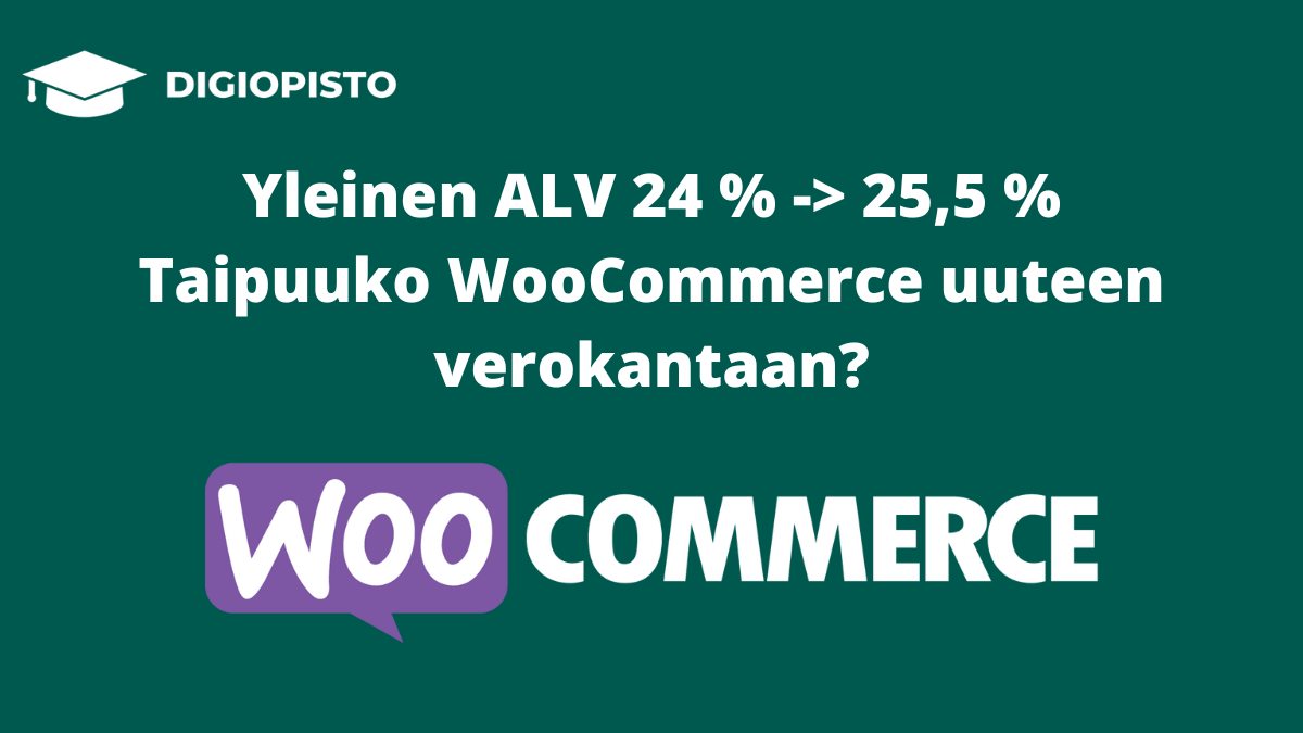 WooCommerce vs. uusi yleinen ALV-kanta