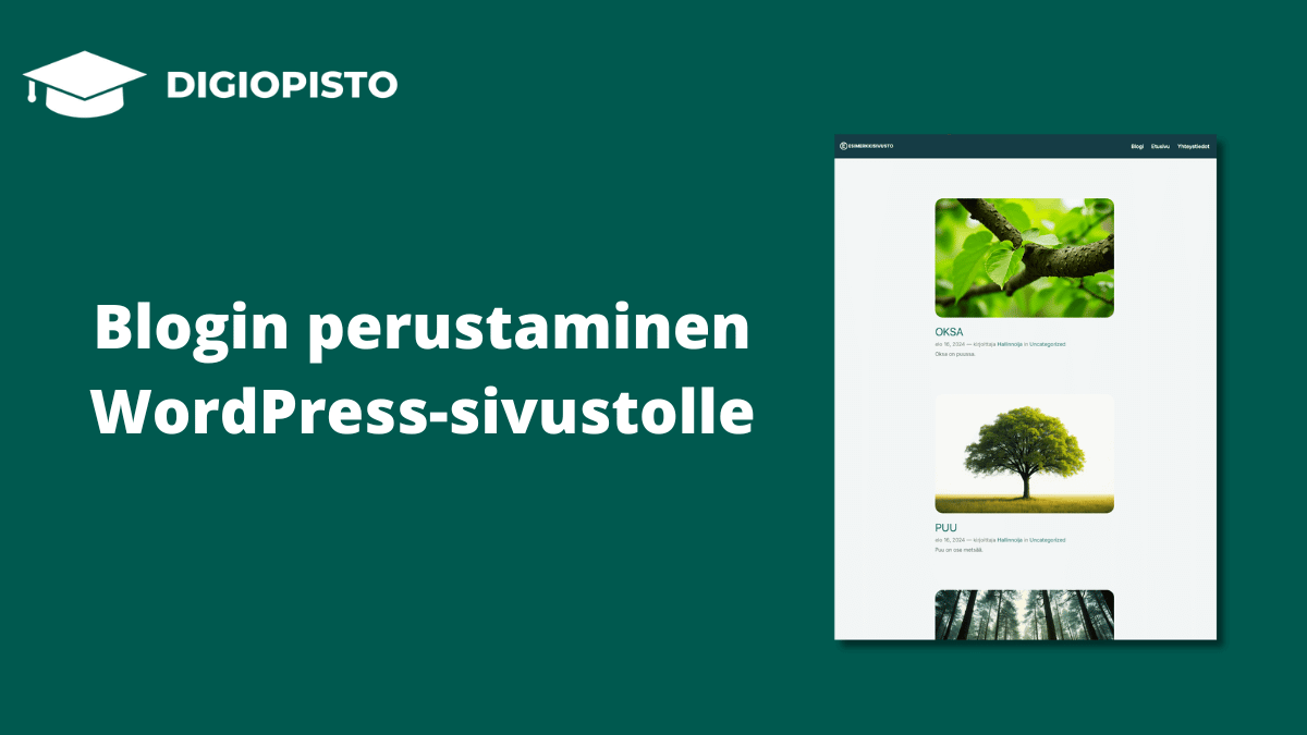 Blogin perustaminen WordPress-sivustolle