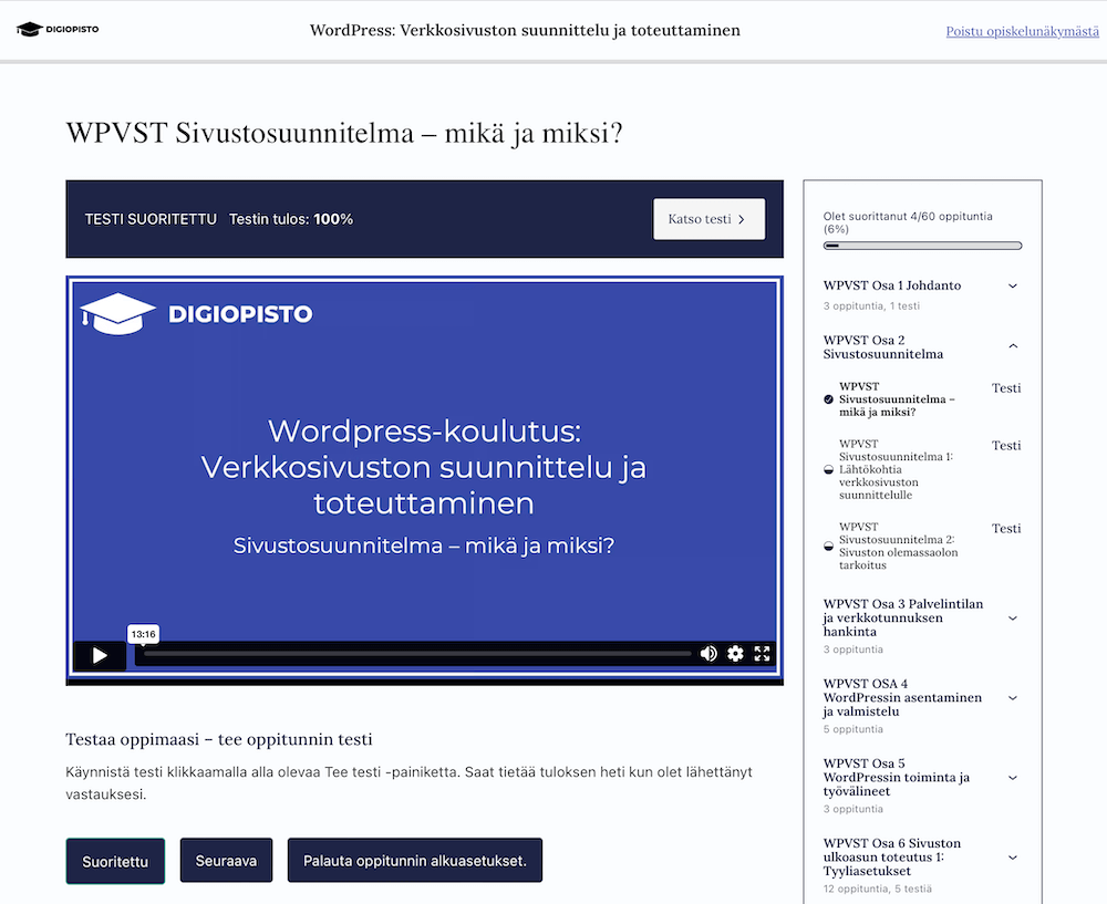 Digiopiston oppimisalusta